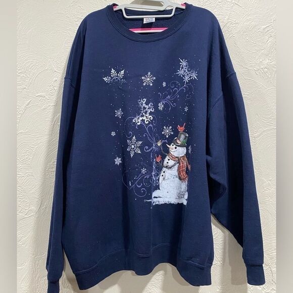 Vintage nublend Christmas snowman crewneck size 3XL - Picture 1 of 5